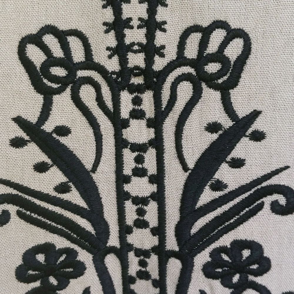 Sigrid Olsen Linen Embroidered Maxi Dress Resortw… - image 6